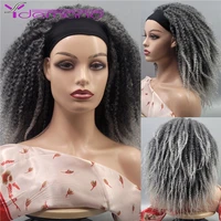 y demand afro braids wigs headband kinky curly straight for black africa women heat resistant synthetic wig