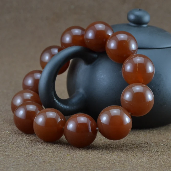 Браслет Синьцзян и Тянь Юй Овечья толстая красная Нефритовая ручная цепочка