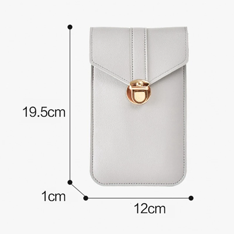 

Fashion Transparent Touch Screen Simple Mobile Phone Bag 2021 Women PU Chain Messenger Bags Small Flap Mini Shoulder Bag
