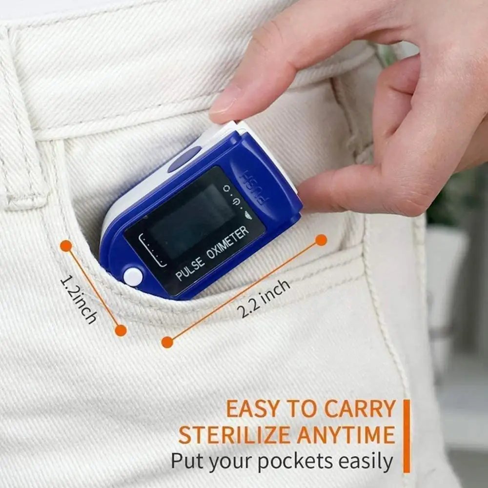 

Finger Clip Oximeter Finger Clip Oxygen Pulse Blood Oxygen Square Oximeter Storage Bag Hard Shell Storage Bag Digital Zipper Bag