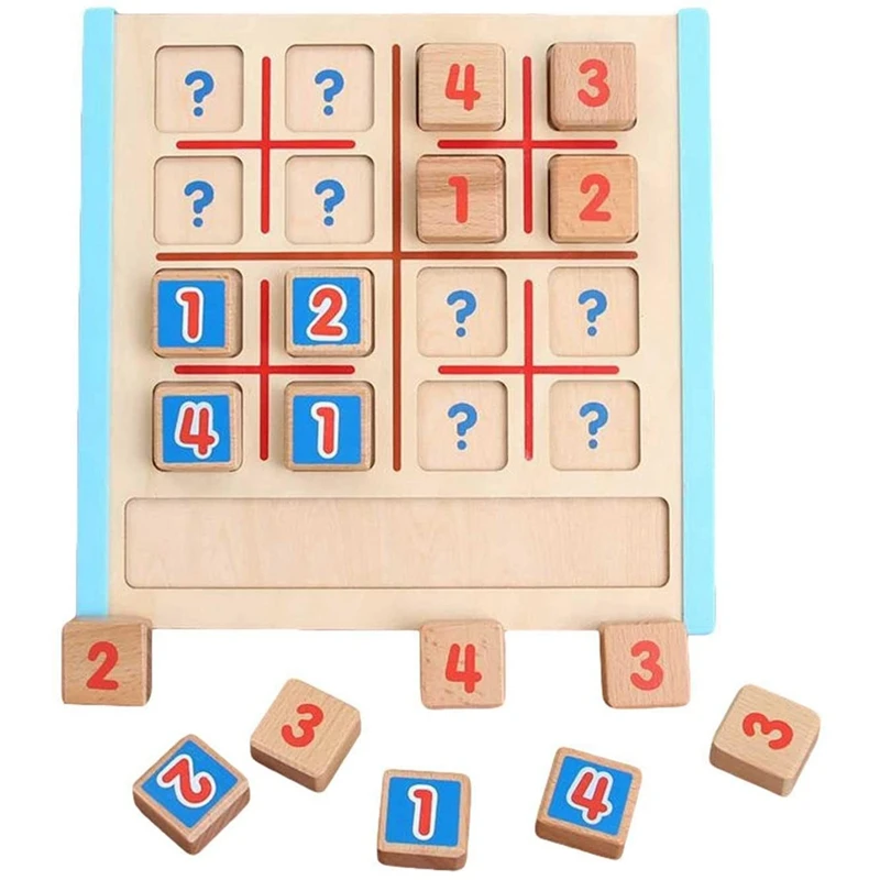 Деревянная настольная игра Sudoku с выдвижным ящиком-Математическая головоломка
