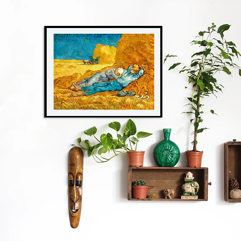 Художественная зона Ван Гога Сельский пасторальный пейзаж Abstorcat масляная