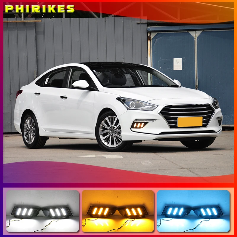 

1Pair For Hyundai MISTRA 2017 2018 2019 LED Daytime Running Light Turning Signal Lamp DRL Day Light Front Bumper Fog Light