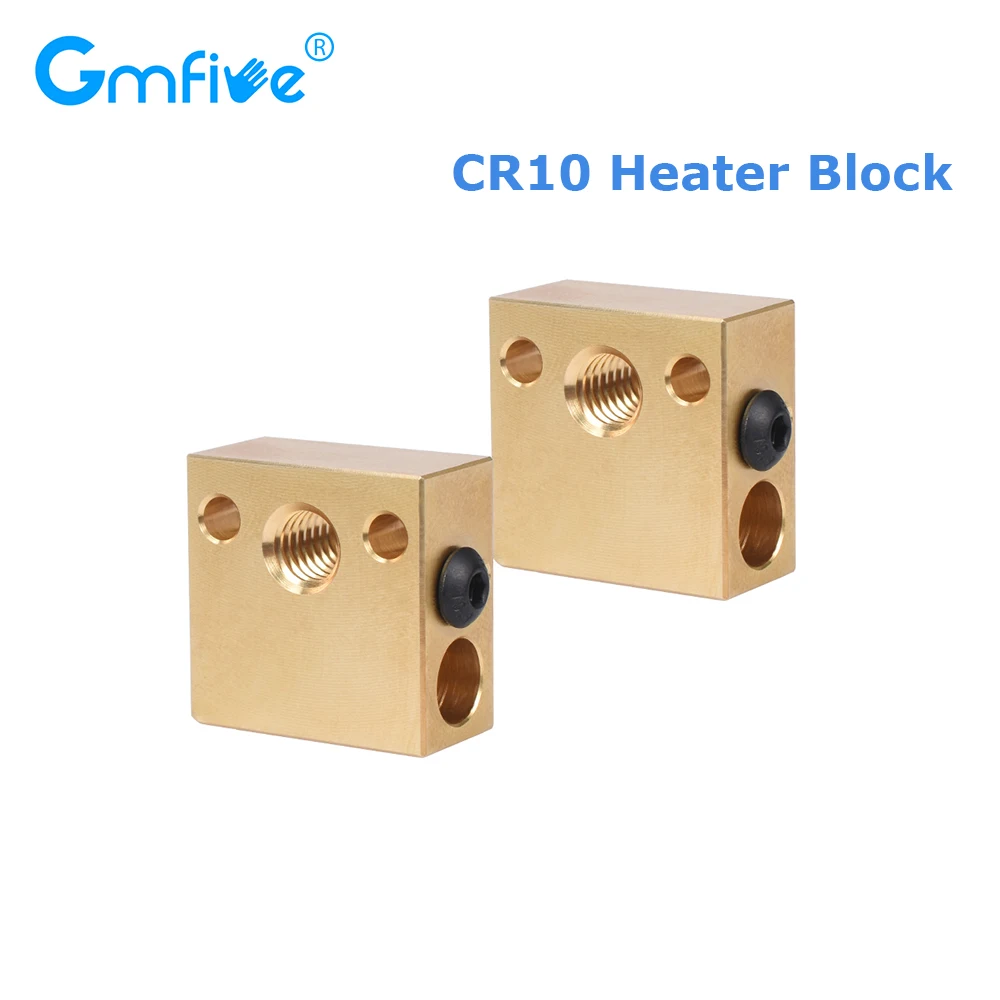 Gmfive CR10 Heater Block Brass Heated Block mk8 Silicone Sock 3D Printer Parts For CR10 Hotend Extruder Ender-3 Mk7/Mk8/Mk9