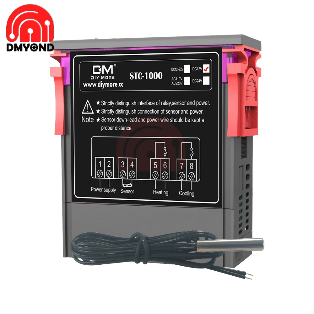 Цифровой температурный контроллер термостат постоянного тока 12 В для детской