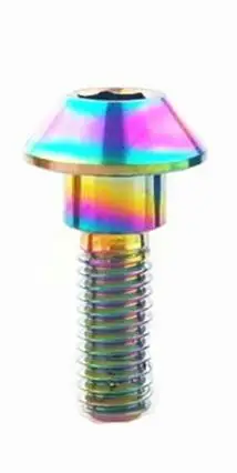 M6x20mm DIY Титан шаг болты для Yamaha тормоз конической шар шестигранный ключ головка суппорт дисковые тормоза с шестигранной Ti винты Ti Застежка - Цвет: Multicolor