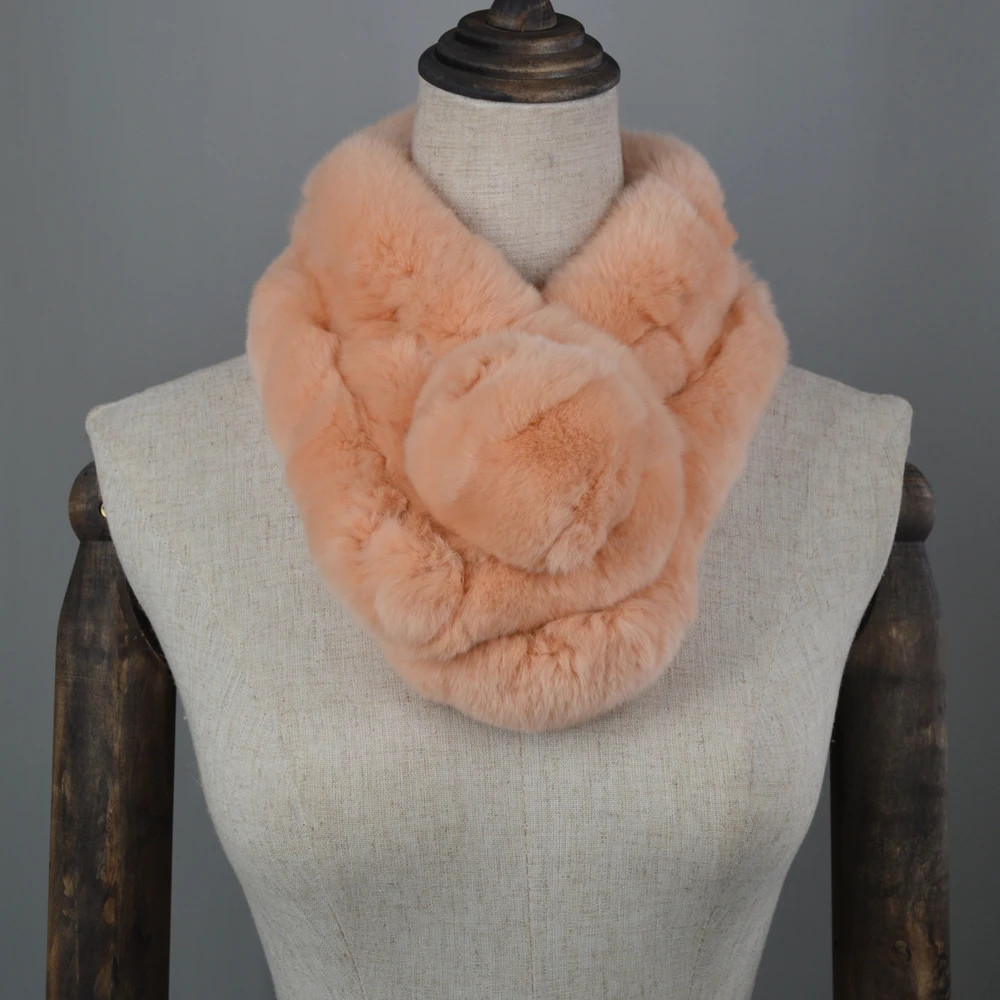 Лидер продаж 2019 женский зимний шарф из натурального кроличьего меха элегантный