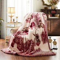 winter raschel blankets soft warm double layer faux fur mink throw thicken fluffy microfiber plush weighted blankets for beds