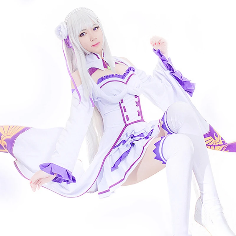 Костюм для косплея Re: жизнь в другом мире от нуля Эмилии смокинг сексуальное