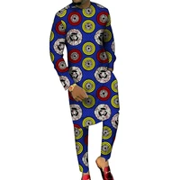 dashiki print mens long shirtstrousers custom made pant sets ankara fashion male groom suits plus size african party clothes