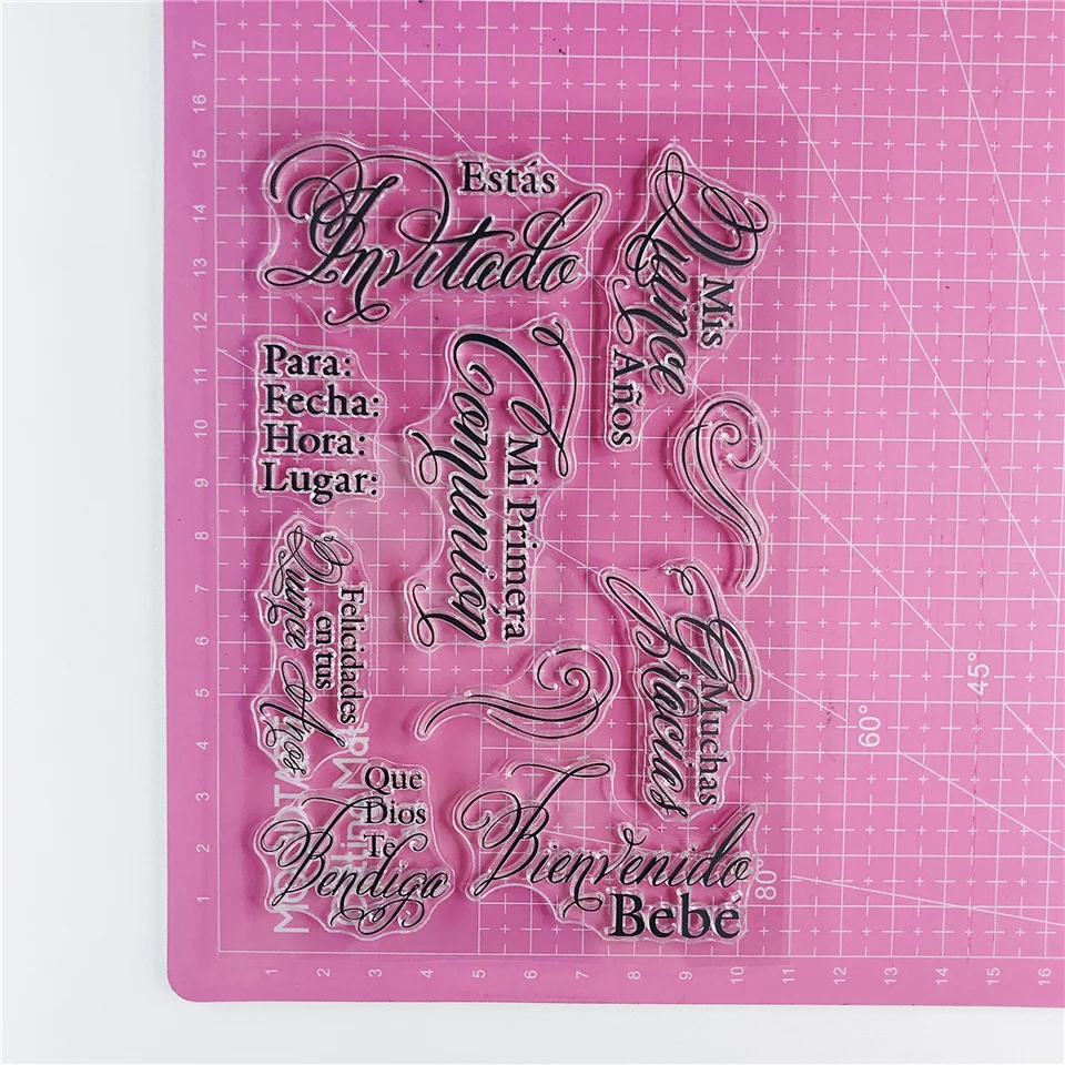 11*16 новые испанские прозрачные штампы/печать для DIY скрапбукинга Bullet Journal Carft резиновый штамп фотоальбом изготовление открыток