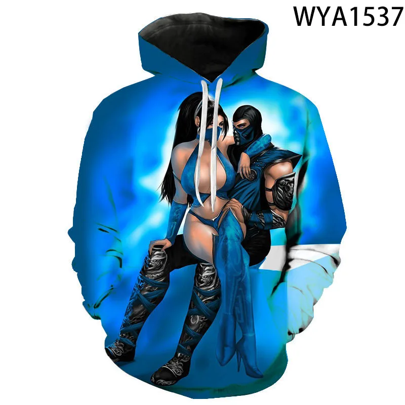 Новые толстовки с длинным рукавом Mortal Kombat мужские и женские детские 3D принтом