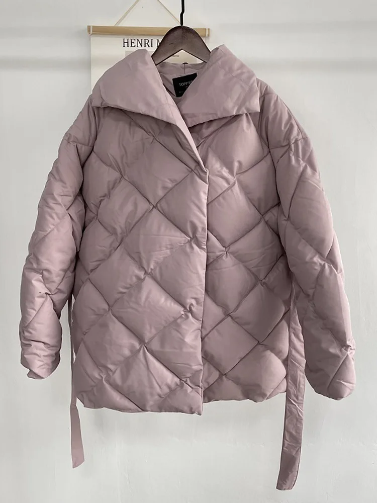 Пальто Toppies женское на осень-зиму пуховая куртка корейские женские парки с поясом