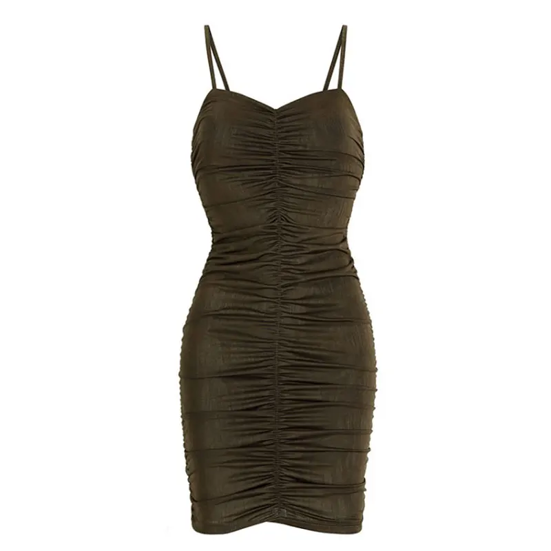 

Women's dress summer traf fold bag hip tight-fitting strap Dress age-reducing skirt Western-style thinner y2k woman dress