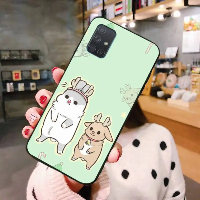 Симпатичный кролик Machiko DIY окрашенный блестящий чехол для телефона Samsung A10 A20 A30 A40