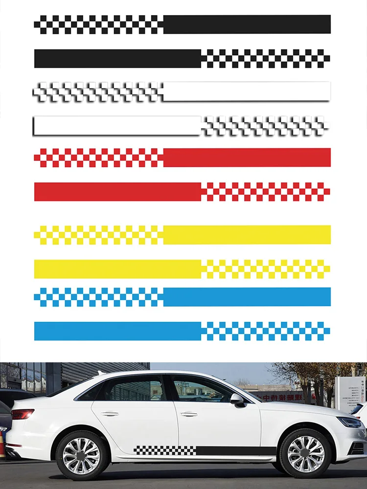 

2 шт. Автомобильная наклейка для кузова автомобиля гоночная Боковая дверь длинная наклейка s Автомобильная виниловая наклейка s и наклейки а...