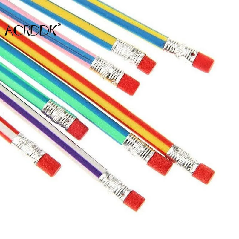 

5pcs Flexible Soft Pencil Magic With Eraser Creative For Student Learning School Office Use DF