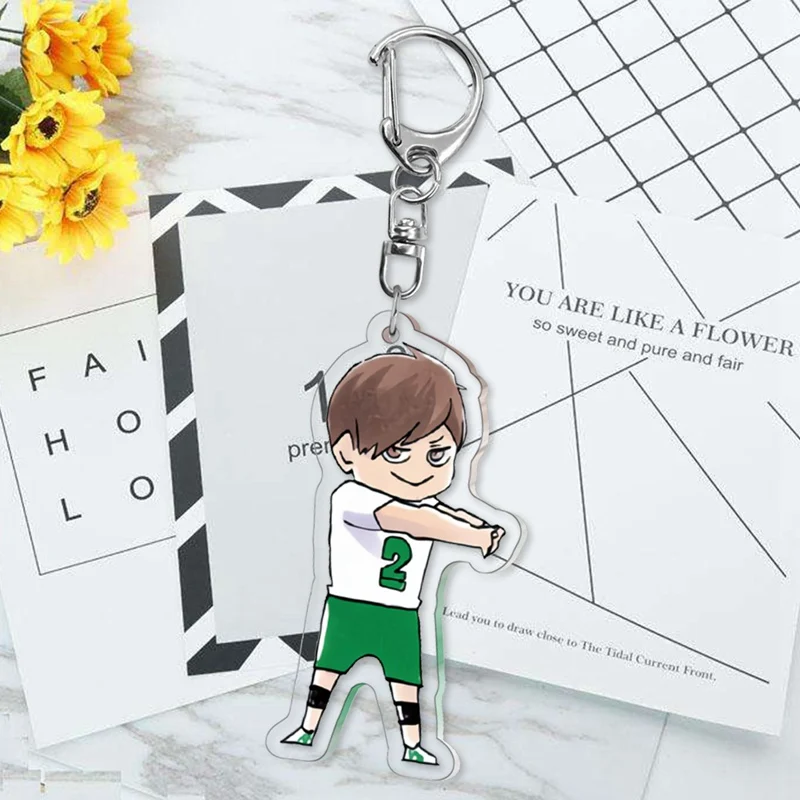 8 цветов Haikyuu! Аниме брелок Хината шоё кагеяма тобио Косплей Акриловый Брелок
