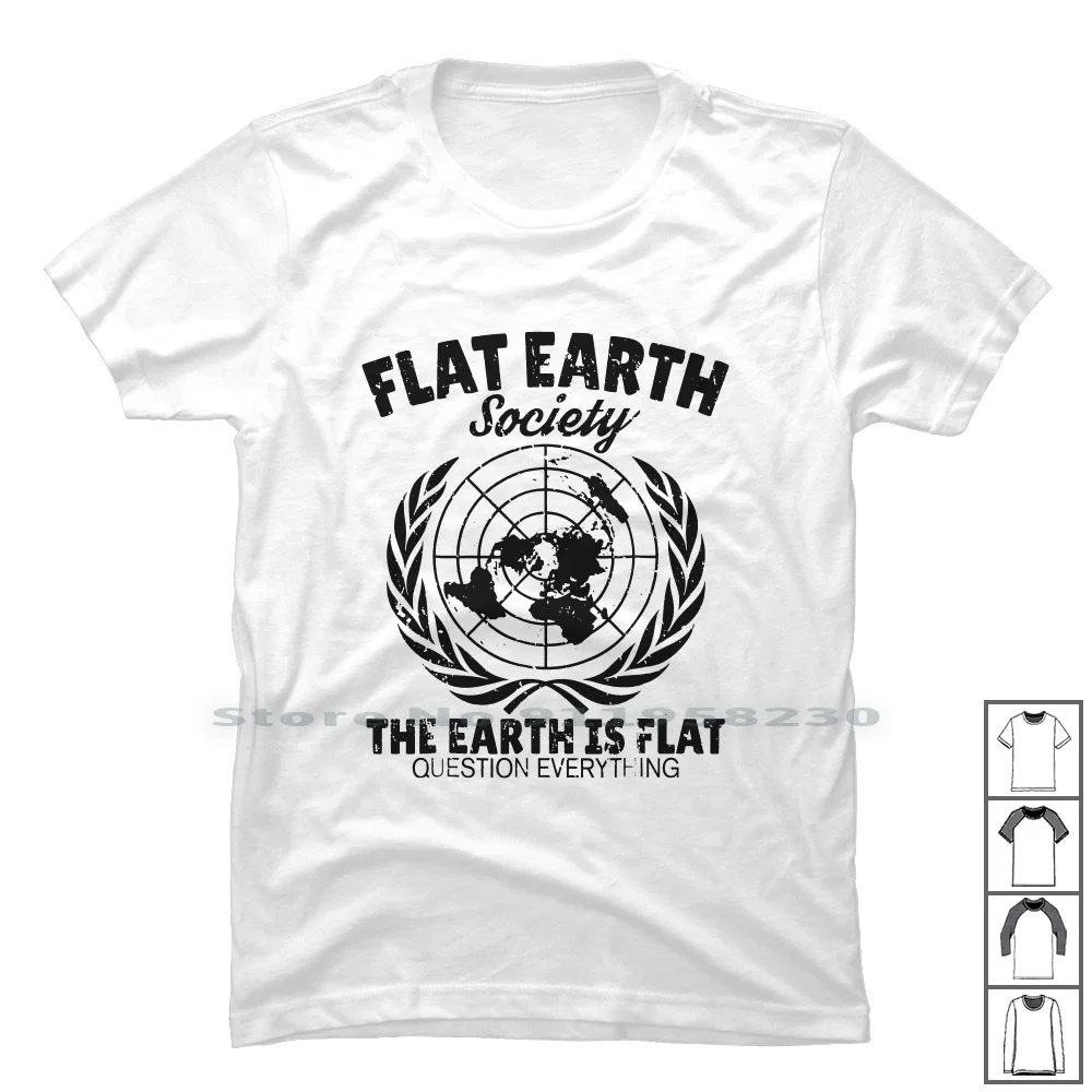 Футболка с изображением плоской земли 100% хлопок популярный тренд некоторыми