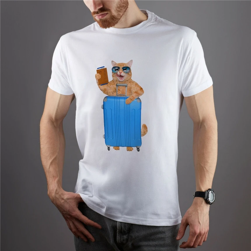 Белая футболка с вороном изображением животных и птиц дизайнерская мужская