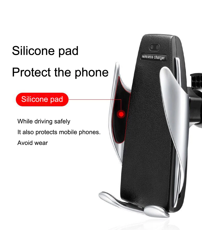 2021 new car bracket wireless charging charger navigation bracket 10w suitable for apple android huawei xiaomi free global shipping