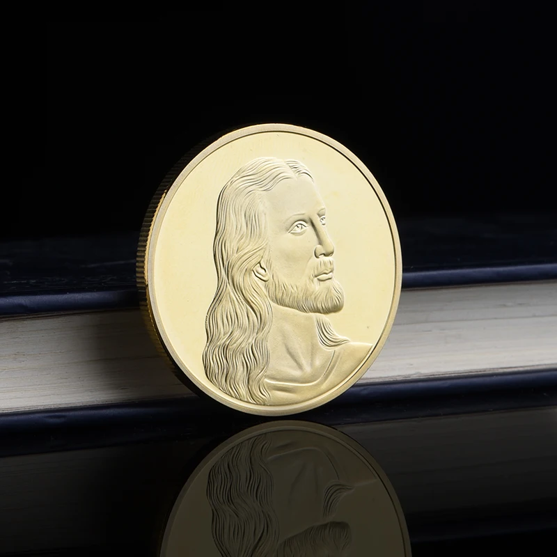 Jesus Christ Gold Plated Commemorative Coin Collectible Gift Bit coins Historical Memorabilia European Style Decorative | Дом и сад