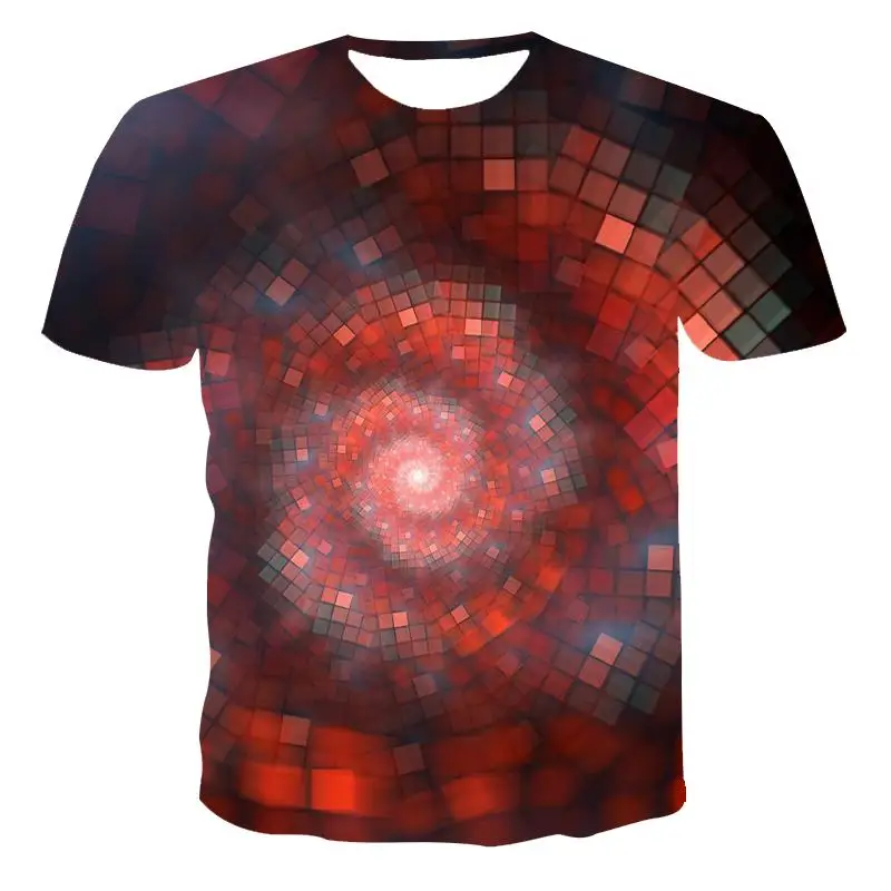 

New round neck T-shirt men's high-quality men's and women's T-shirt short-sleeved star spider 3D printing fashion handsome men's