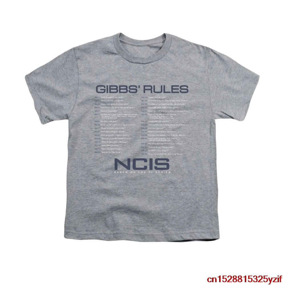 TSDFC NCIS Gibbs Rules Молодежная Футболка Унисекс Мужская женская футболка| |