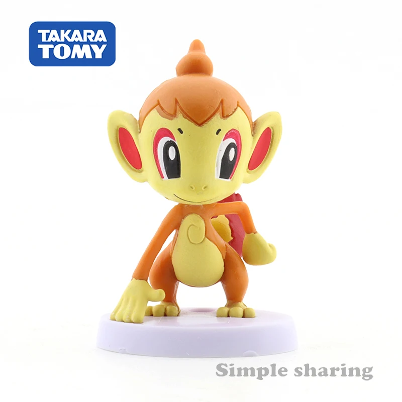 Takara Tomy Tomica Moncolle Ex Pokemon Figures MS-54 Chimchar полимерная фигурка из аниме игрушки для детей