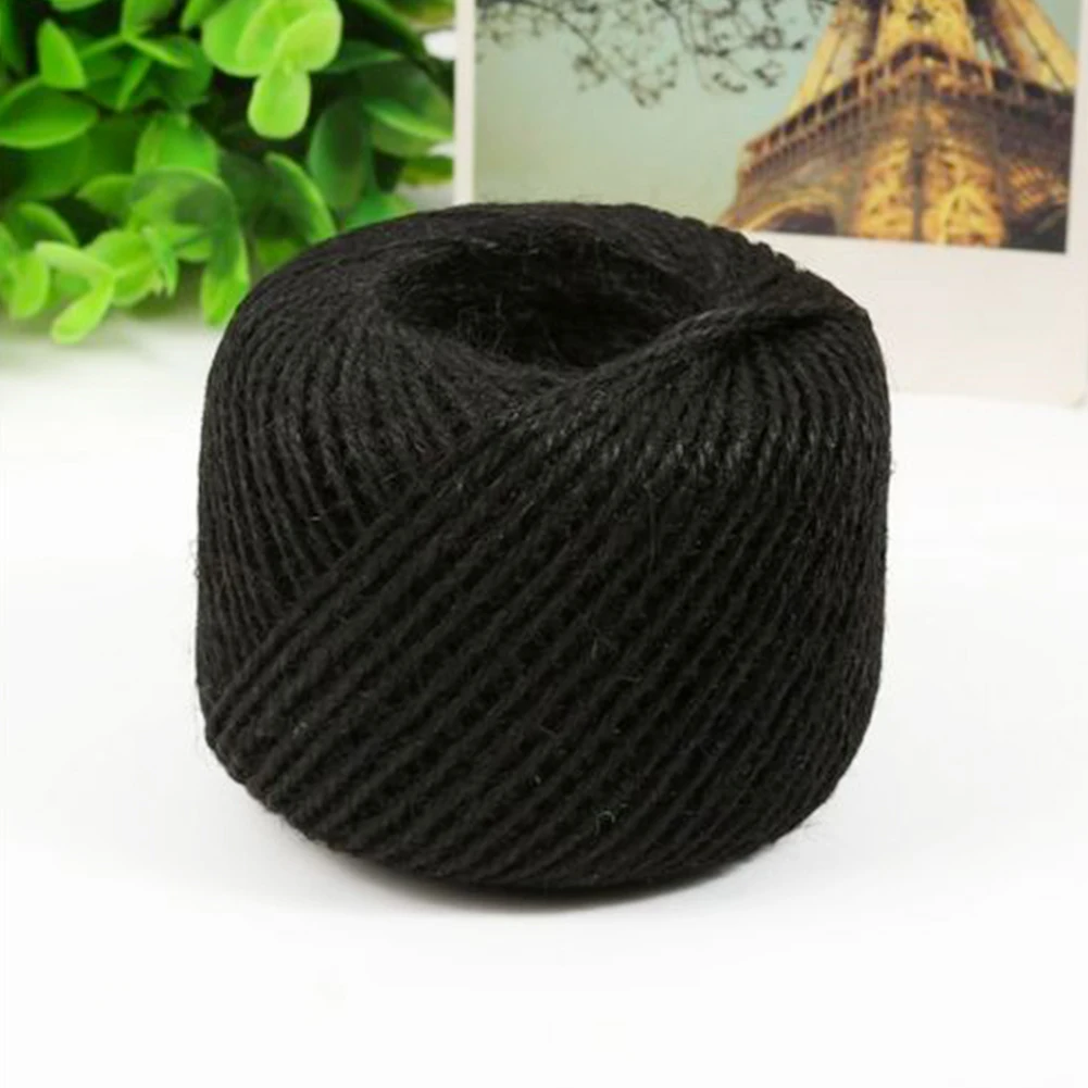 

DIY 50M Burlap Natural Fiber Jute Twine Rope Rustic Wedding Gift Decoration 2mm Jute Twine Thin Twisted Jute String Cord