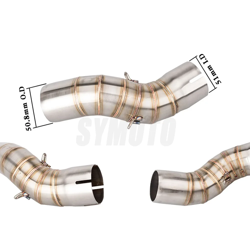 Глушитель выхлопной трубы для мотоцикла среднее звено аксессуары Kawasaki Z900 2017 2018 A2