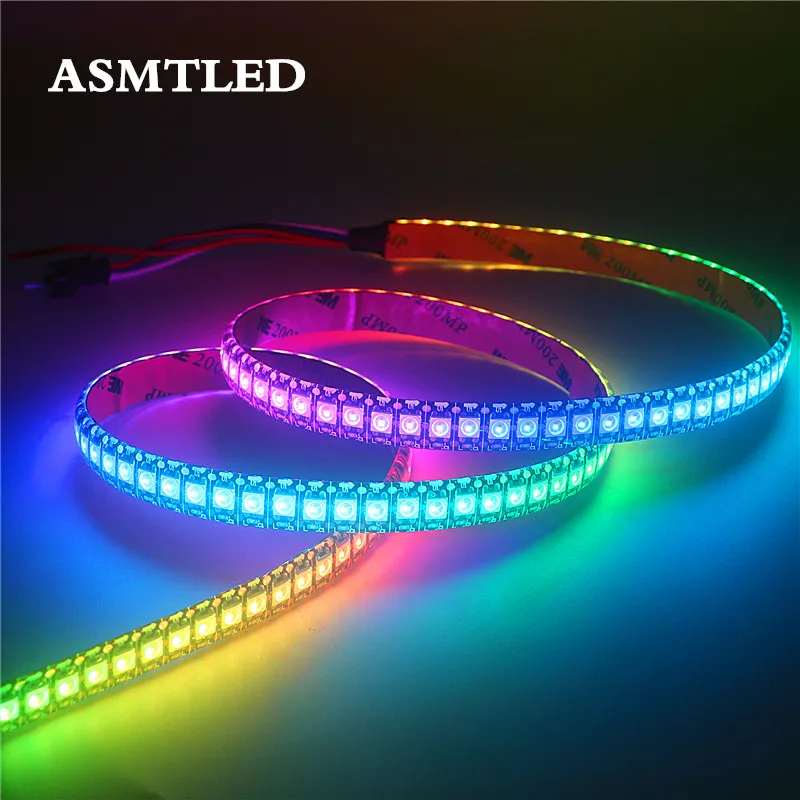 Светодиодная лента WS2812B 5 в постоянного тока RGB 50 см 1 м 2 3 4 30/60/144 пикселей умная
