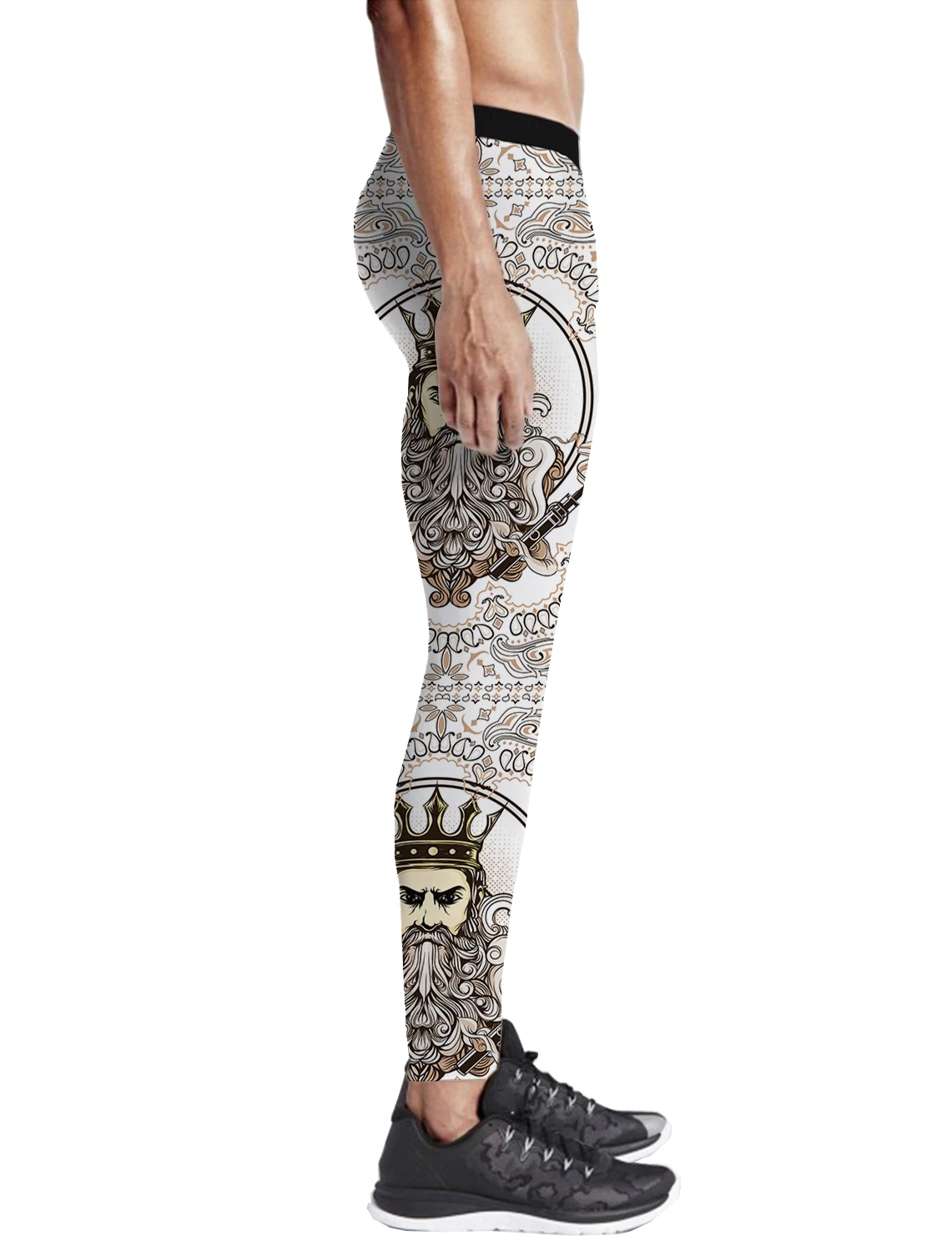 Игральные карты король Ретро Пейсли белые брюки мужские влагоотводящие не