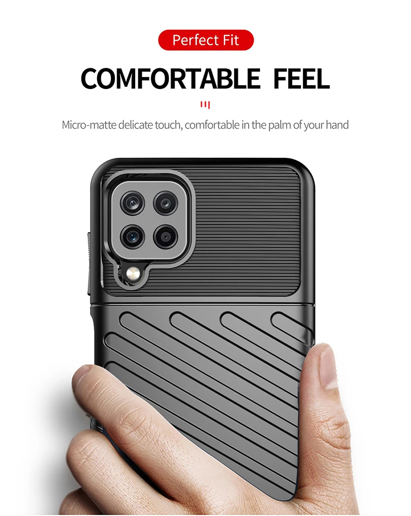 Rugged Fiber Shield Cover For Samsung Galaxy M32 Case Bumper Full Cover Back Case For Samsung M32 Case For Samsung M32 M 32 6.4