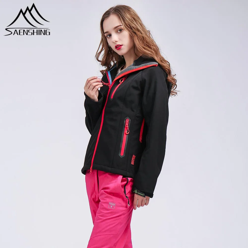 SAENSHING Водонепроницаемая флисовая куртка женская брендовая дождевик верхняя