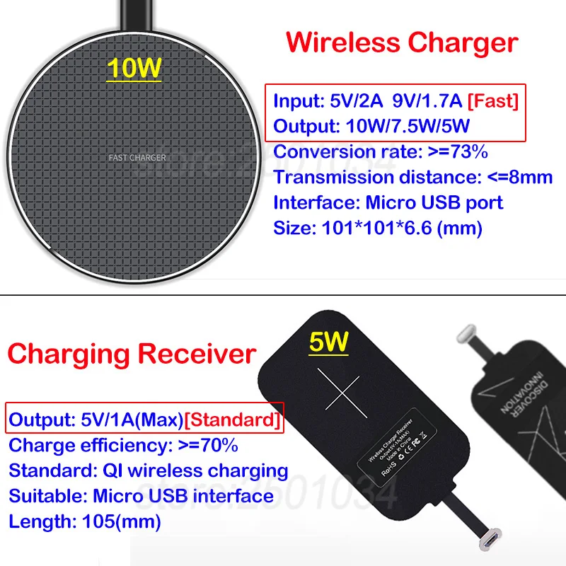 qi wireless charging adapter for huawei honor 10i 20i 9 10 20 lite mate 10 lite p smart 2019 wireless chargermicro usb receiver free global shipping