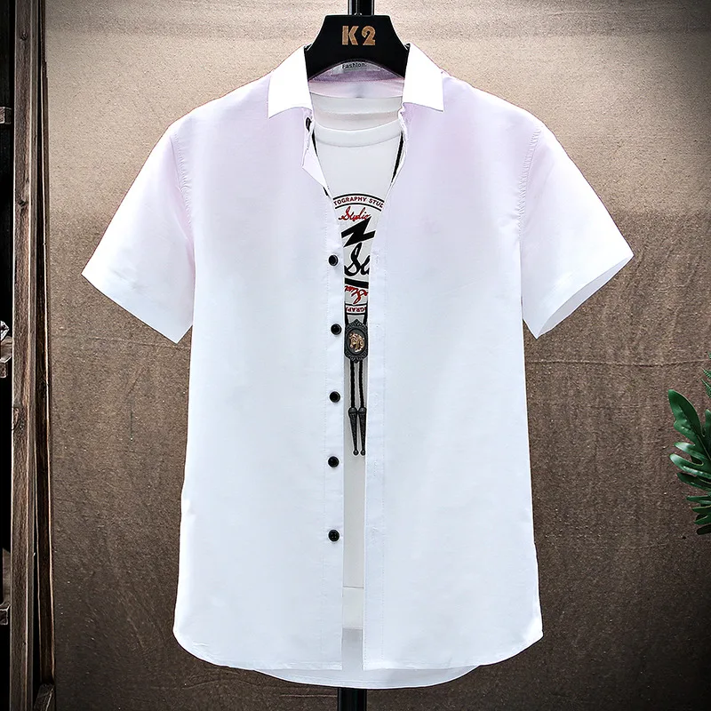 

2021 new Customize men shirt short sleeve personalize solid color short sleeve shirt A482 white navy blue sky blue