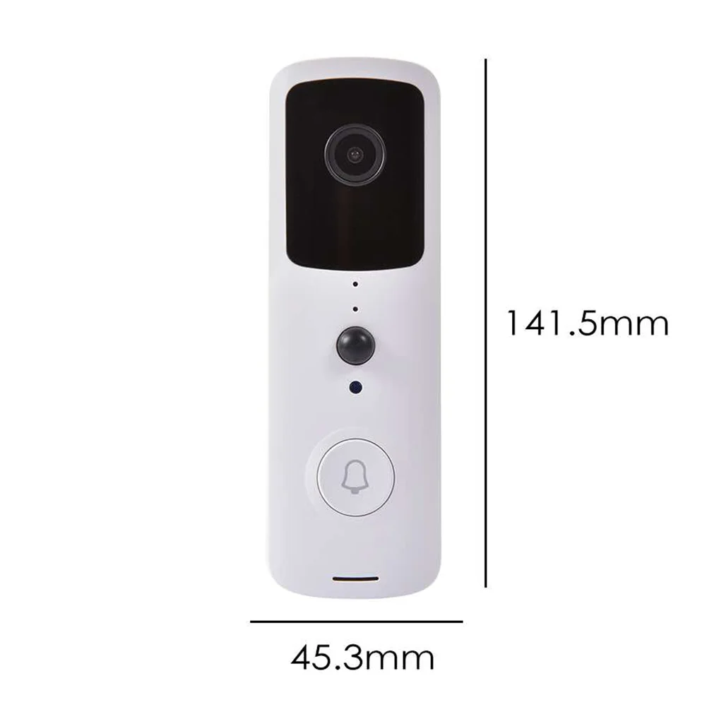 Smart Home Wifi Video Doorbell Without Tuya, 720P With Chime, Re-charger, Smart Ring Video Bell