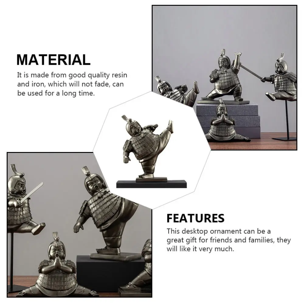 

1 Pc Terracotta Warriors Figurine Statue Decor Sculpture Adornment Desktop Decor