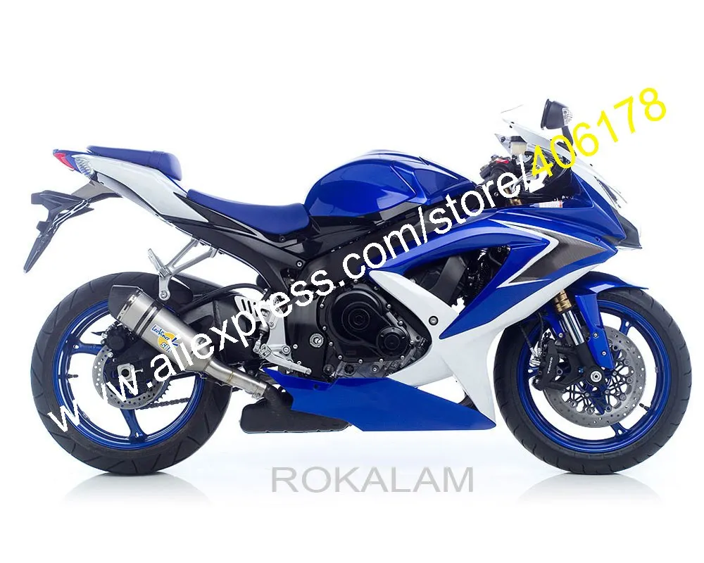Для Suzuki K8 08 09 10 GSX R600 GSXR750 GSXR 600 750 GSXR600 2008 2009 2010 сине-белый обтекатель (литье под