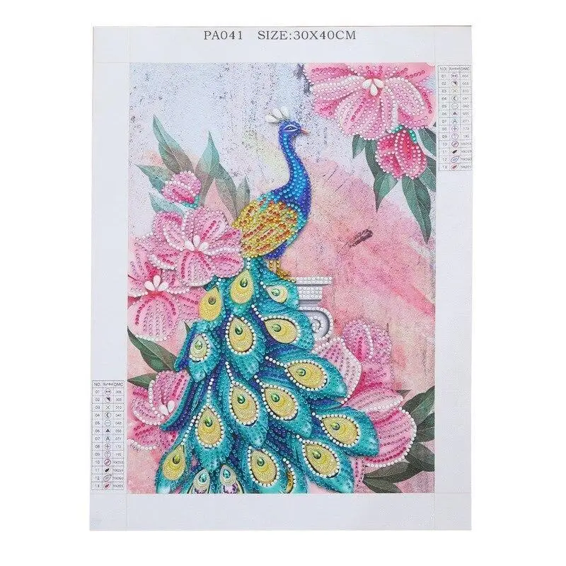 

Цветами и павлинами 5D DIY специальные Алмазная Вышивка крестом Алмазная картина частичная животные со стразами подарок Декор для дома