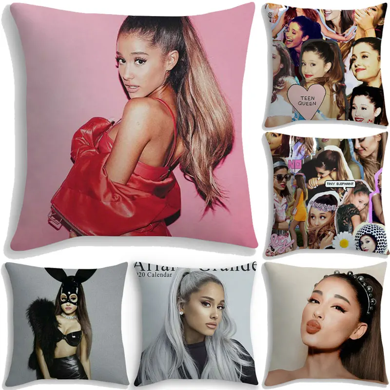 

Modern Home Decorative Ariana Grand Pillow Case Polyester Bedroom Pillowcases Cushion Cover Living Room Throw Pillow Cover Gifts