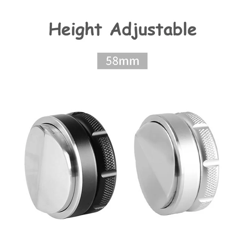 

58mm Coffee Tampers Height Adjustable Stainless Steel Coffee Distributor Coffee Powder Hammer Grinder Distributor Coffee Tools