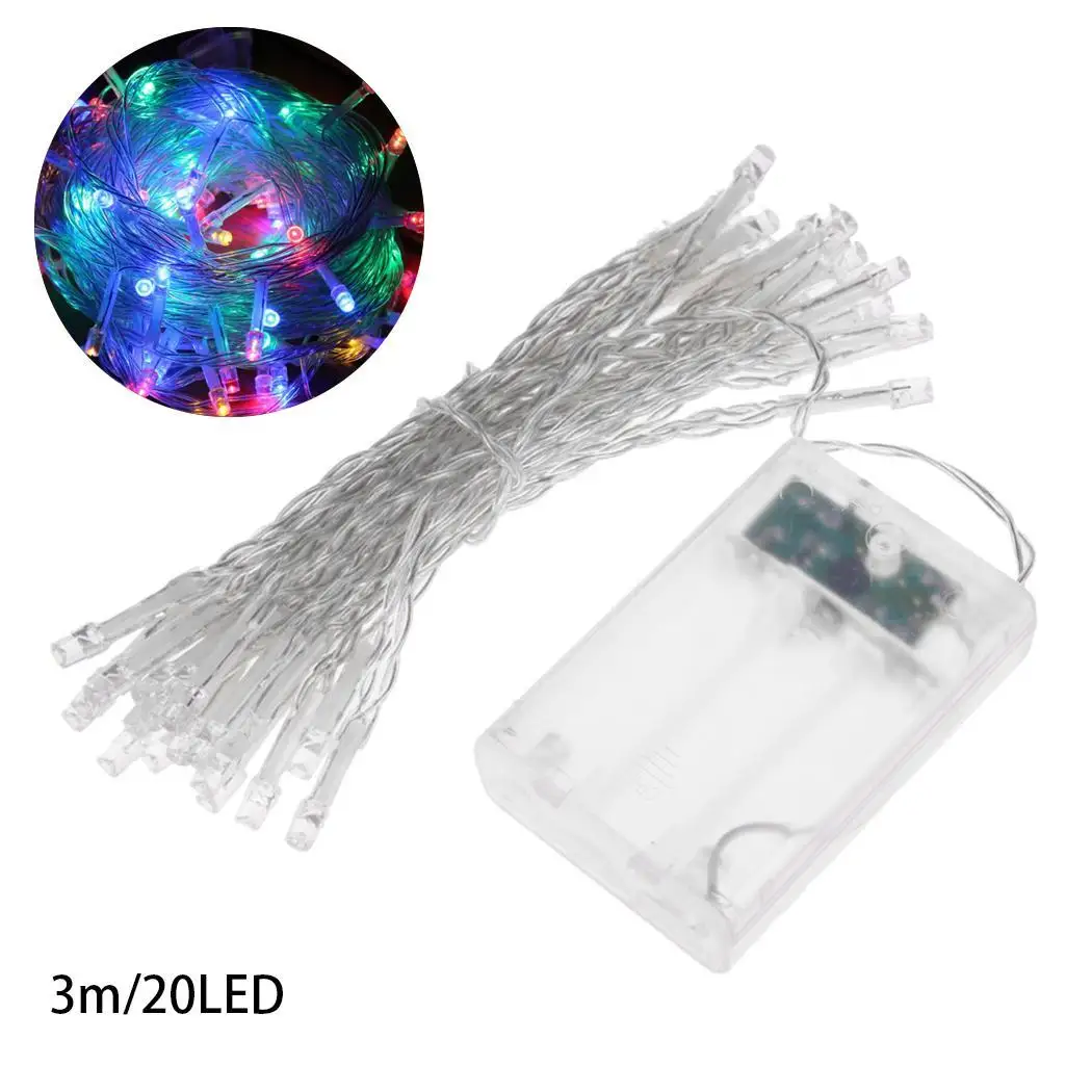 multi-color 3m Новые экологически чистые 6 стиль свадебные светодиодные декоративные фонари, обычный IP65 форма дерево E14 220V огни 30000H 10LM для наружного, патио - Испускаемый цвет: multi-color 3m