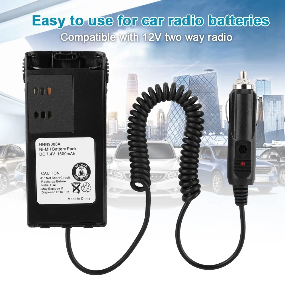 Автомобильный адаптер для устранения аккумулятора рации Motorola HNN9008 GP320 GP328 GP338 GP340