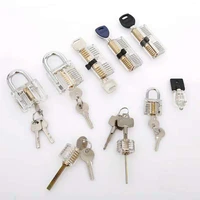 9pcslot transparent lock training set pratice hand tool pick set professional locksmith set for men gift