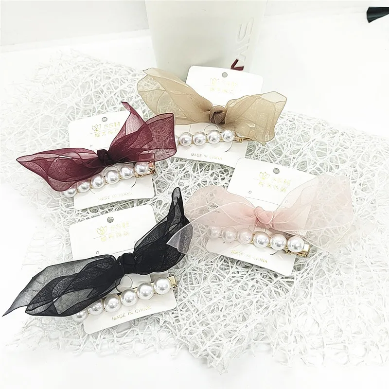 

Pearl Hairpin Headdress Bow Hairpin Set Women Fashion Geometric Hairpin Hair Accessories Headdress Girl Bobby Clip
