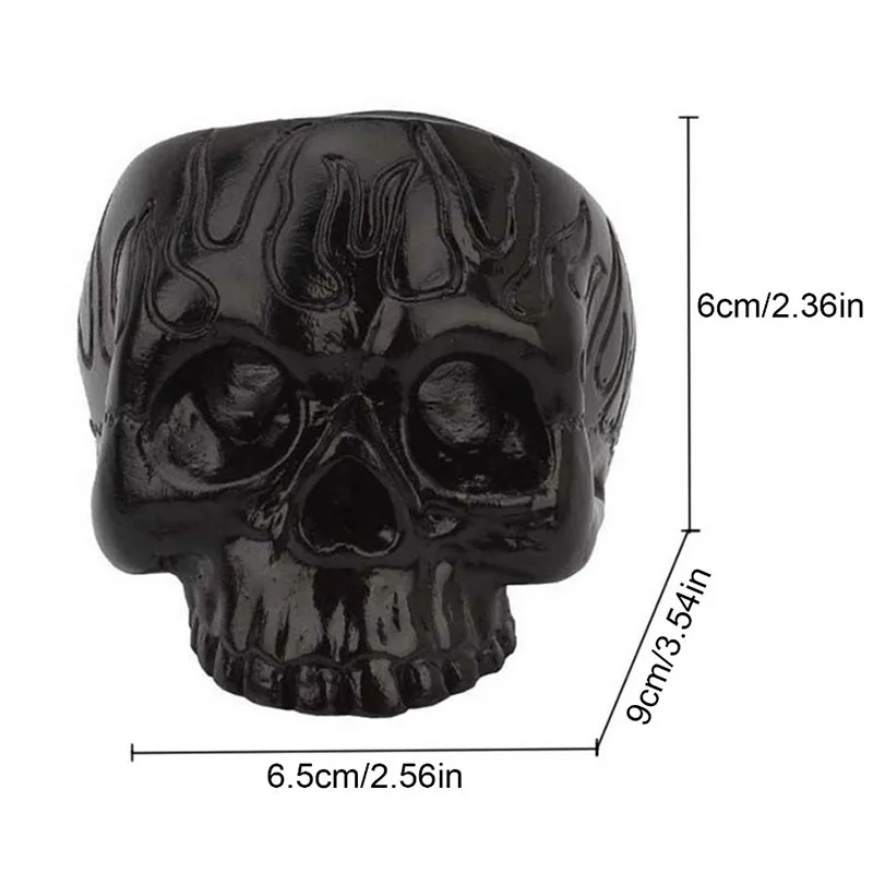 

Creative Skull Black Candlestick Halloween Decoration Candle Stand Resin Candle Holder Halloween Decor Candlestick