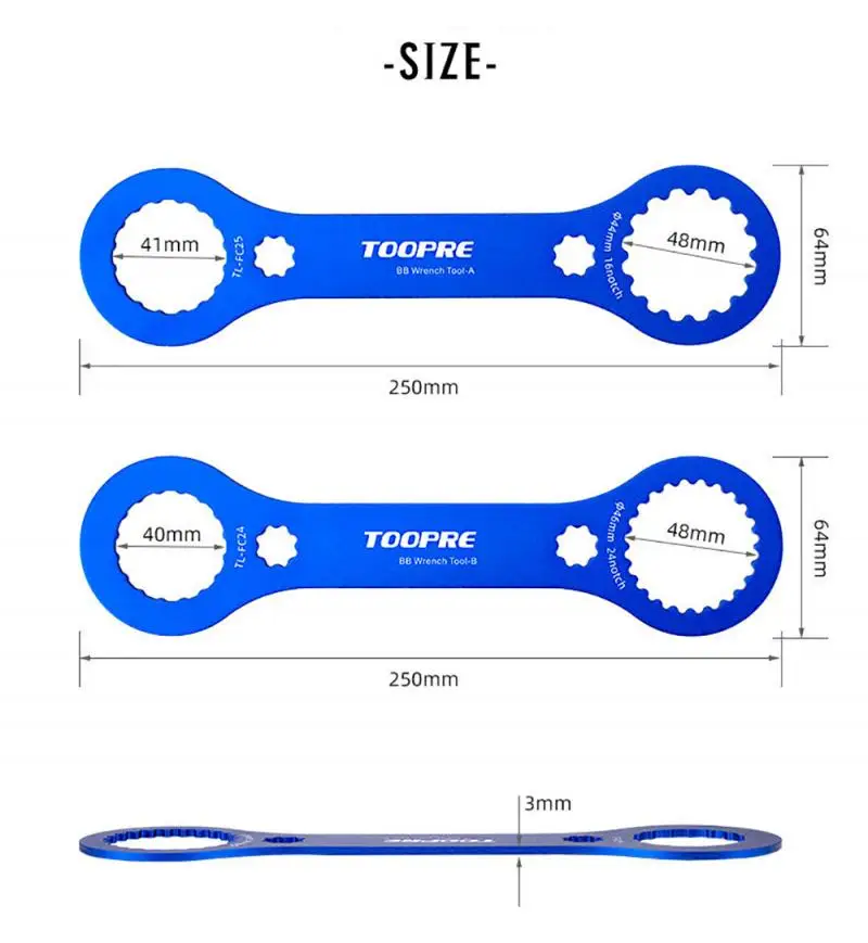 

Aluminium Alloy Shaft BB Wrench DUB Multi-function Integrated Crankset Removal And Installation Tool