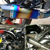 universal motorcycle exhaust pipe z900 slip on 51mm carbon fiber tip silencer modified mufflers end can with removable db killer